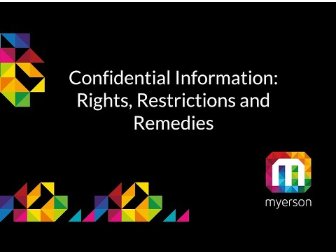 Introduction to Confidential Information and Remedies